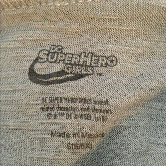 Girls Gray Kids Long Sleeve Shirt - Superhero Design - Picture 5 of 6